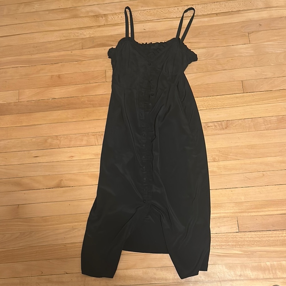 Topshop Black Spaghetti Strap Slip Dress
